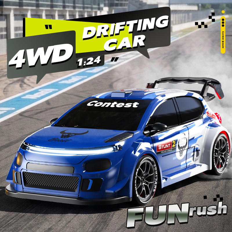 Rc Drift Car 1 24 Scale 4Wd - 1:24 Schaal 4WD Drift RC Auto