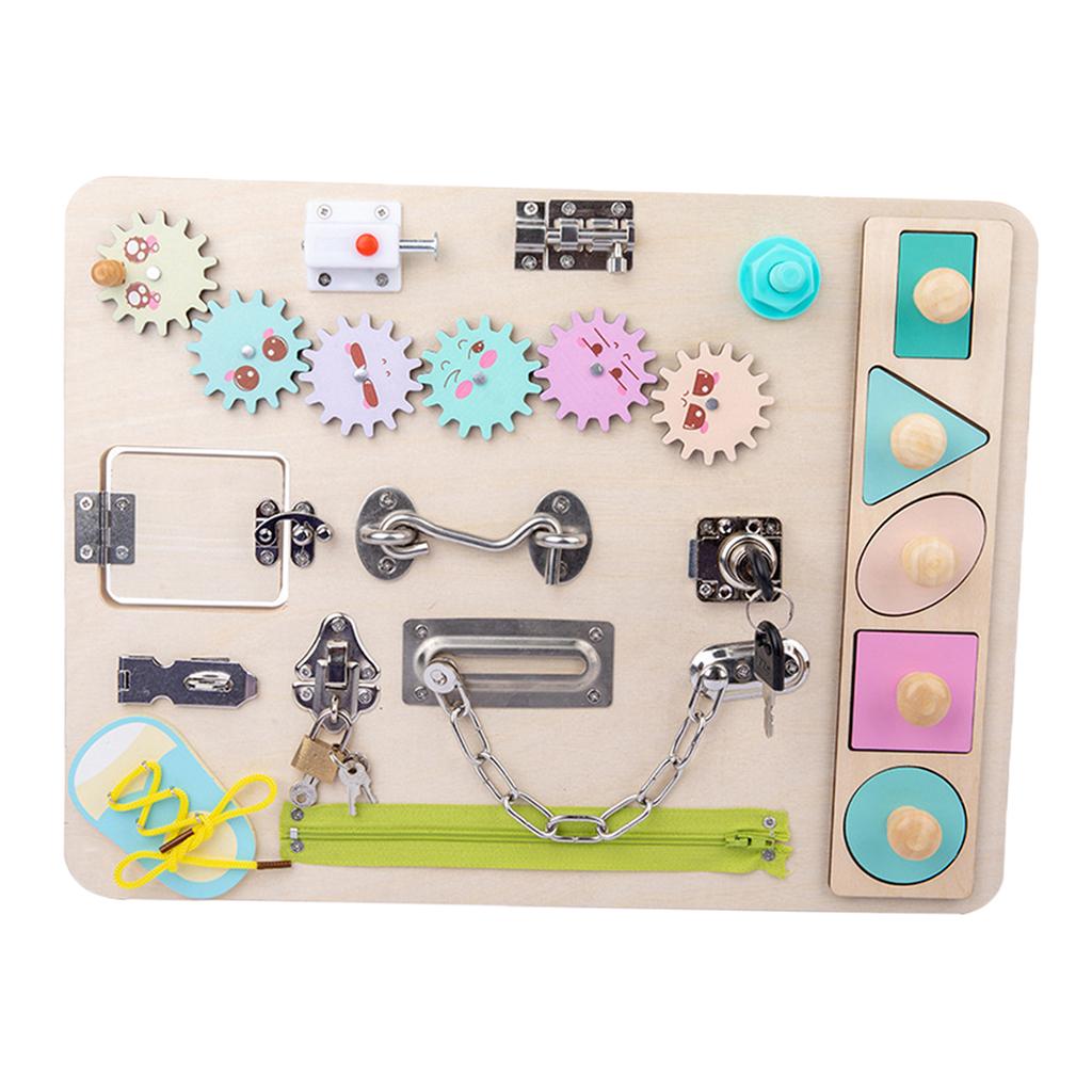 Activiteitenbord voor peuters, - Montessori Wooden Busy Board Toddler recensie en prijs