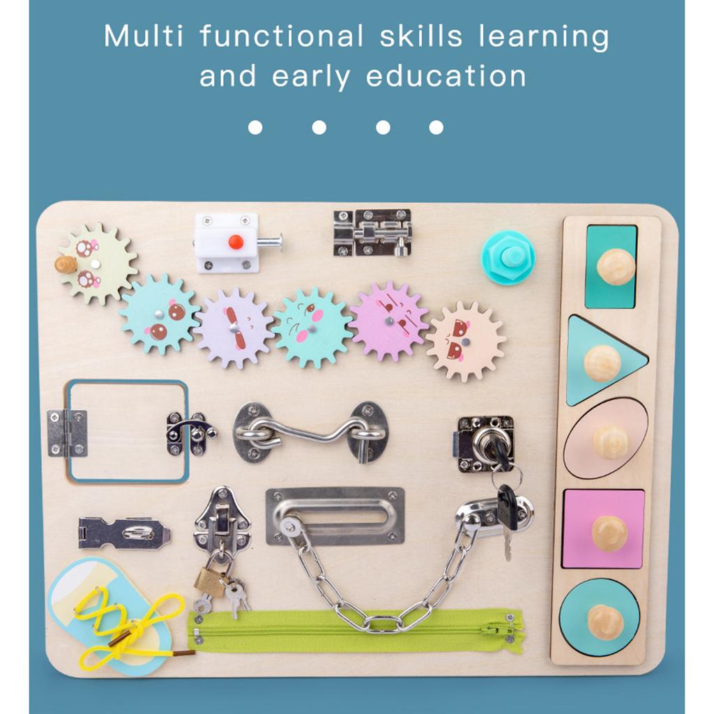 Activiteitenbord voor peuters, - Montessori Wooden Busy Board Toddler recensie en prijs